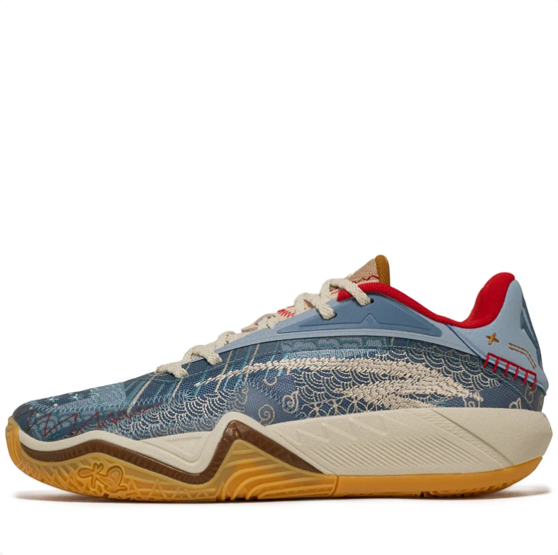 ANTA Kyrie Irving Low-Top Basketball Shoes - Blue, Cream & Gum