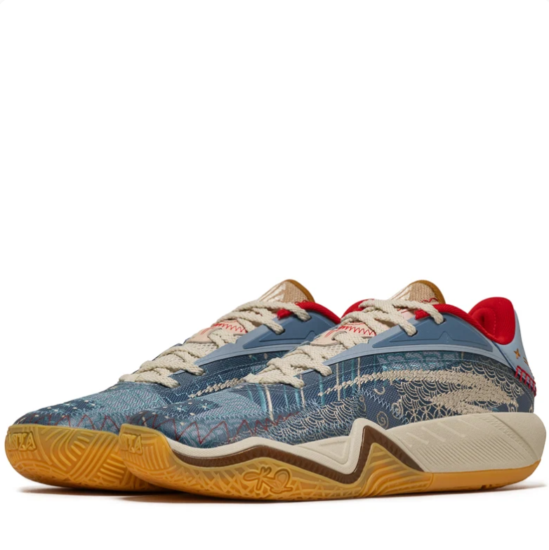 ANTA Kyrie Irving Low-Top Basketball Shoes - Blue, Cream & Gum