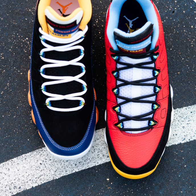 Air Jordan 9 Low Mismatched Sneakers - Multicolor