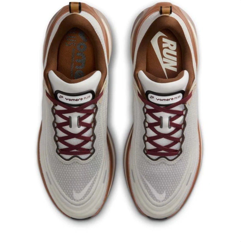 Nike Vomero Plus Running Shoes - Cream, Brown & Burgundy