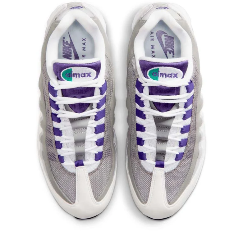 Nike Air Max 95 Sneakers - White, Grey, Purple & Teal