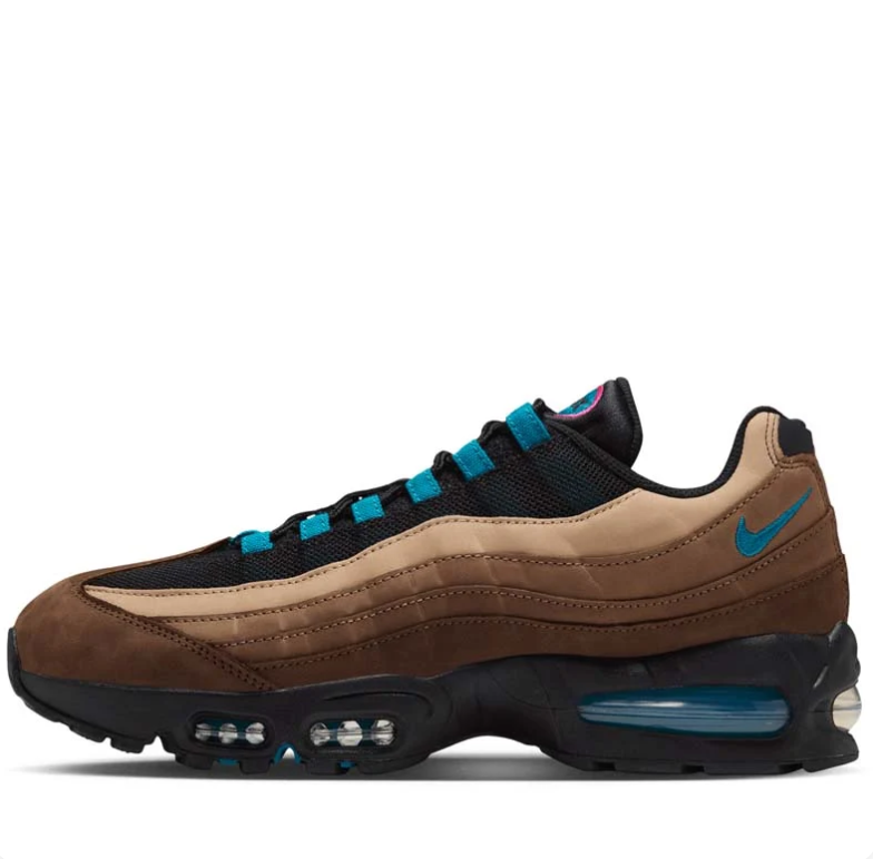 Nike Air Max 95 Sneakers - Brown, Tan, Black & Teal