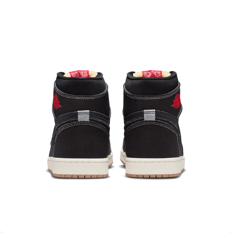 Air Jordan 1 High Sneakers - Black & Gum with Contrast Stitching