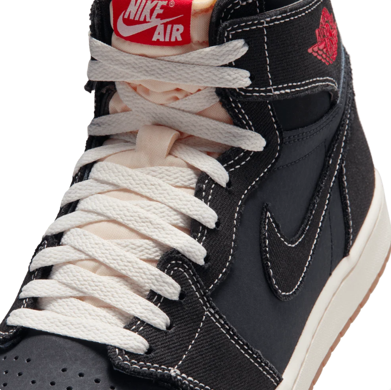 Air Jordan 1 High Sneakers - Black & Gum with Contrast Stitching