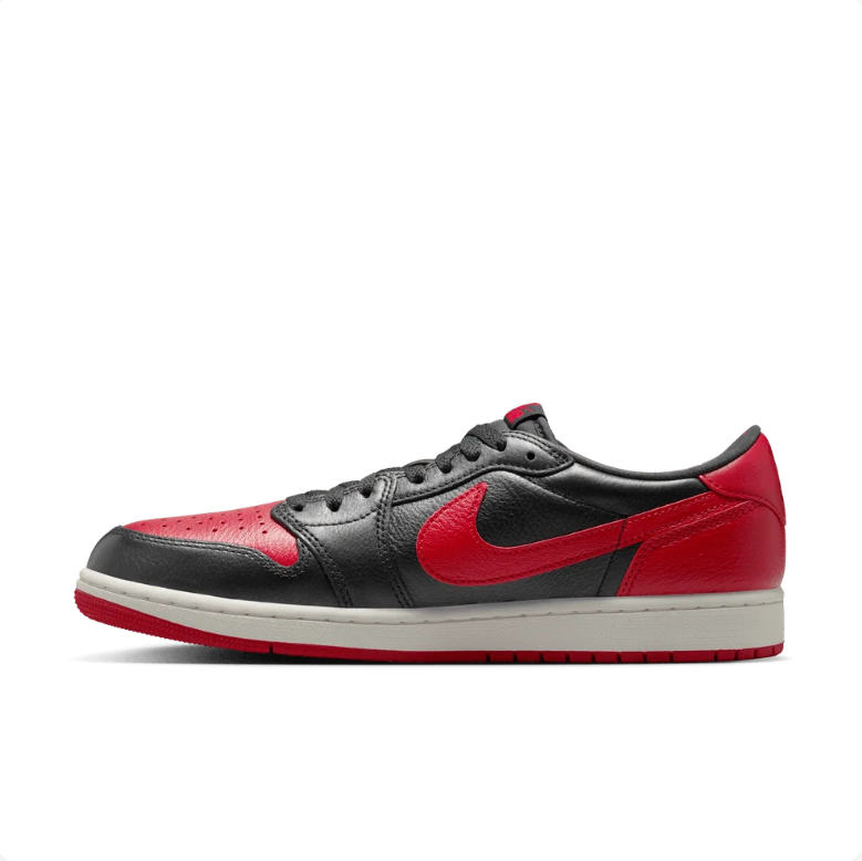 Air Jordan 1 Low Sneakers - Black & Red