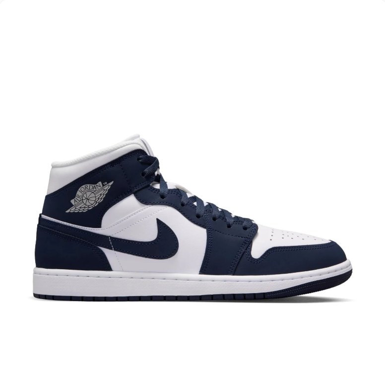 Air Jordan 1 Mid Sneakers - Navy & White