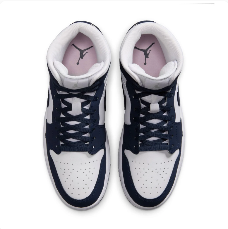 Air Jordan 1 Mid Sneakers - Navy & White