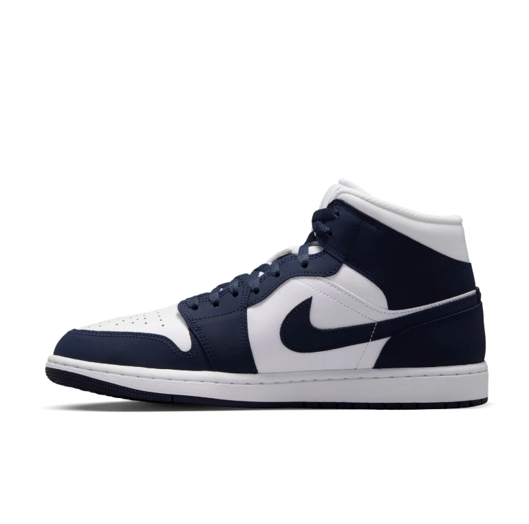 Air Jordan 1 Mid Sneakers - Navy & White