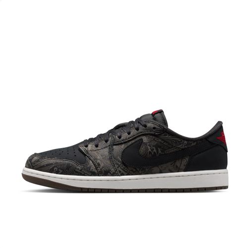 Air Jordan 1 Low Sneakers - Black & Olive Graphic Print