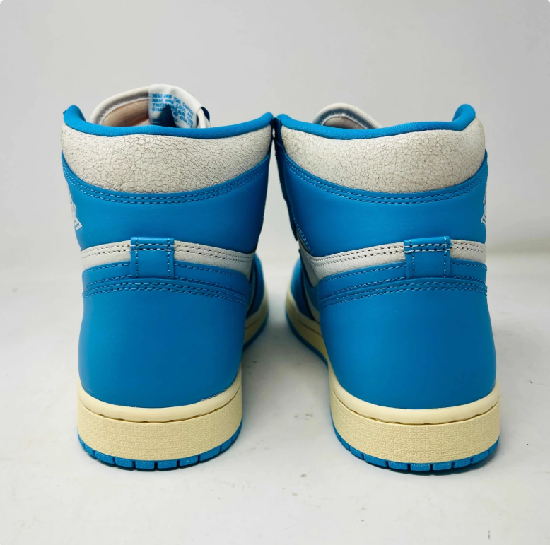 Air Jordan 1 High Sneakers - Blue & White with Cream Midsole