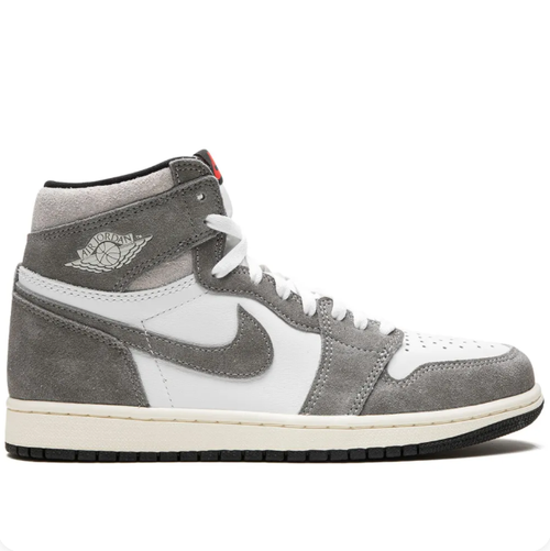 Air Jordan 1 High Sneakers - Grey & White with Cream Midsole