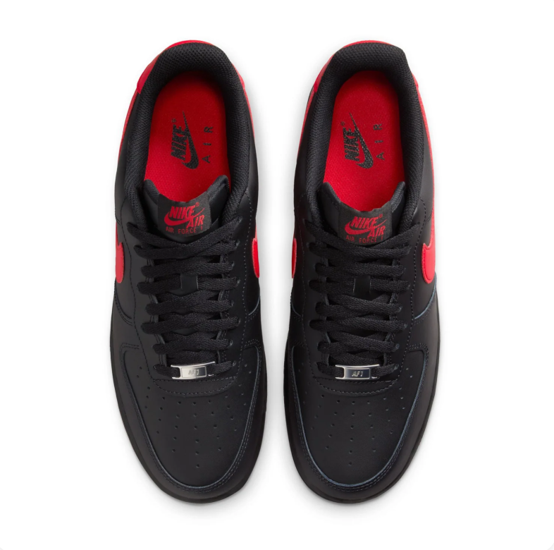 Nike Air Force 1 Low Sneakers - Black & Red