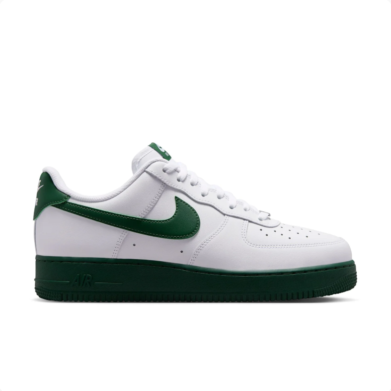 Nike Air Force 1 Low Sneakers - White & Dark Green
