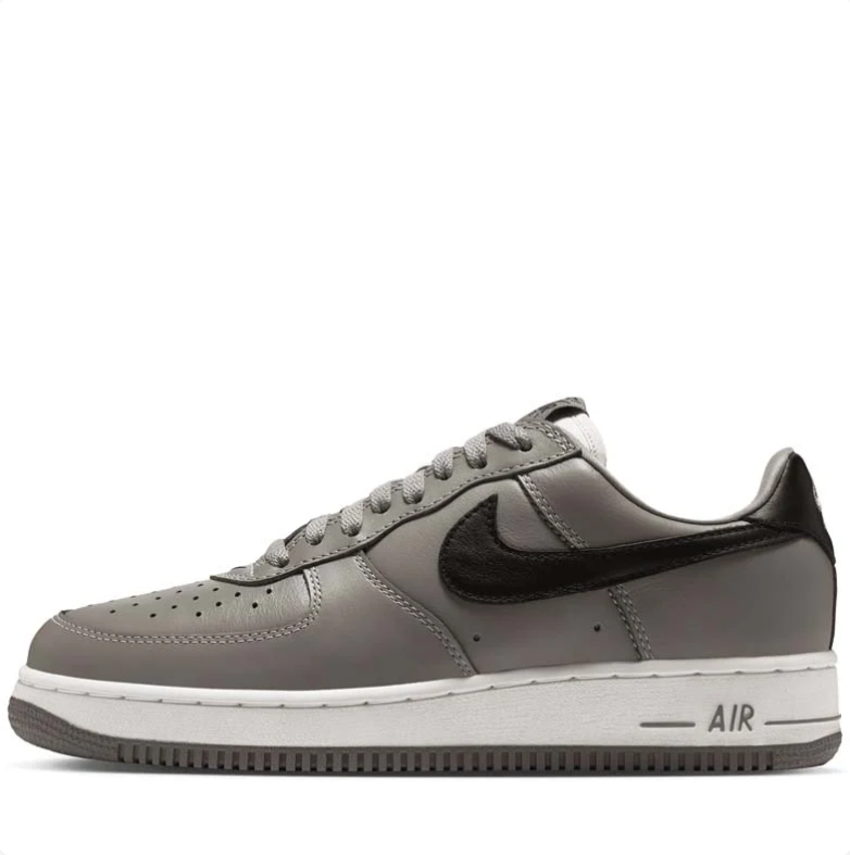 Nike Air Force 1 Low Sneakers - Grey & Black with White Midsole