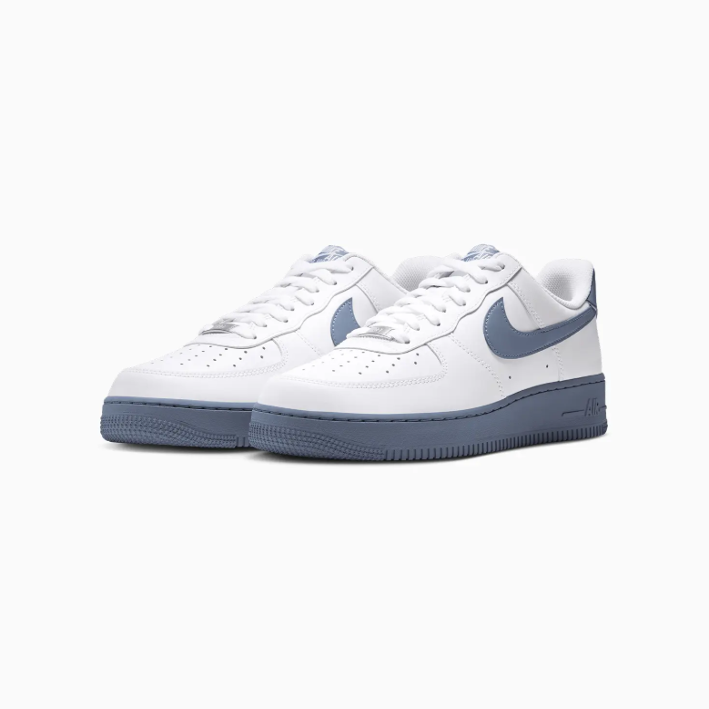 Nike Air Force 1 Low Sneakers - White & Slate Blue