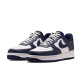 Nike Air Force 1 Low Sneakers - Navy & White with Yellow Stitching