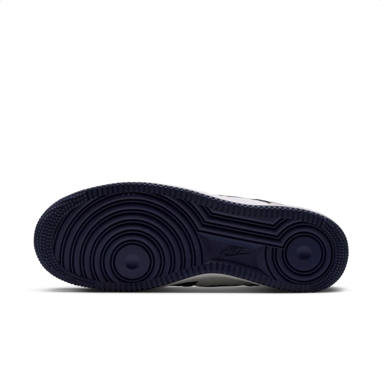 Nike Air Force 1 Low Sneakers - Navy & White with Yellow Stitching