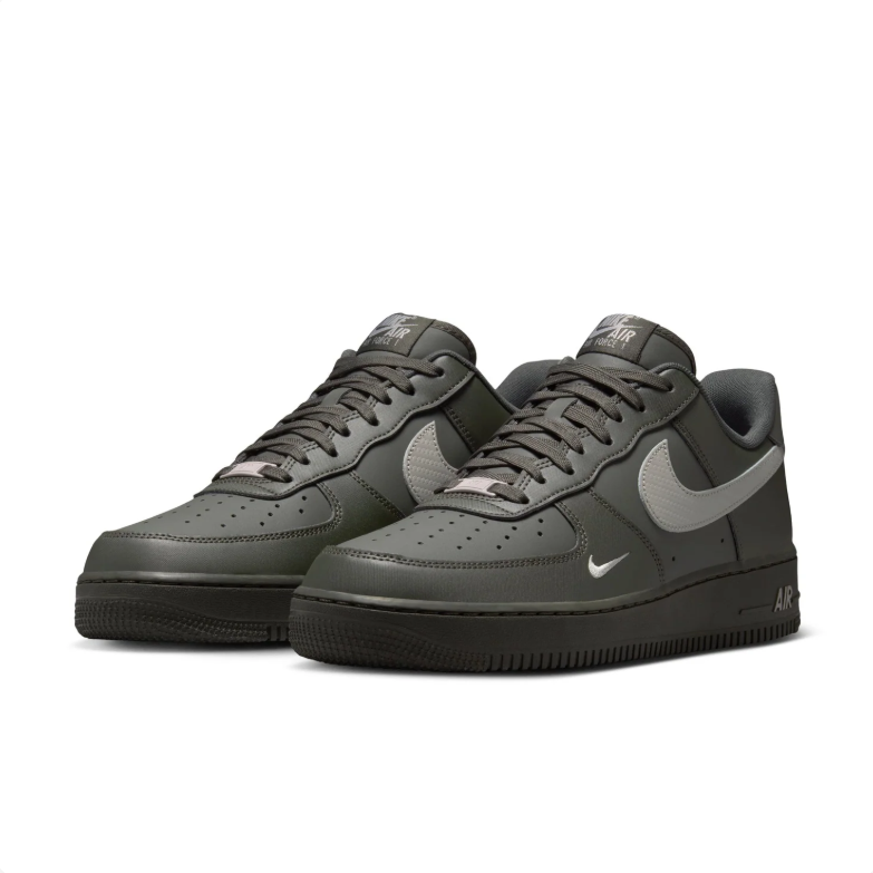 Nike Air Force 1 Low Sneakers - Dark Grey with Light Grey Swoosh