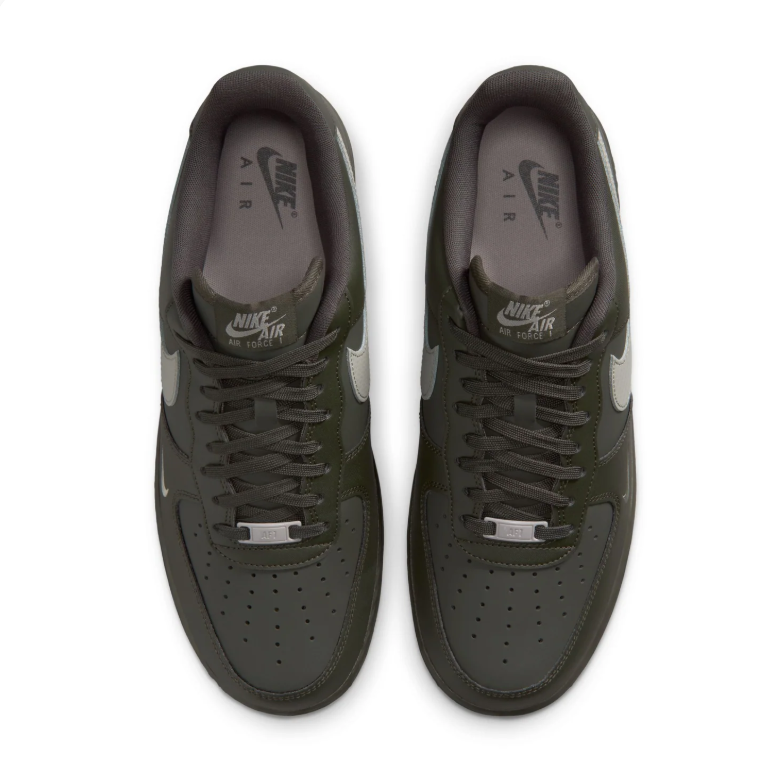 Nike Air Force 1 Low Sneakers - Dark Grey with Light Grey Swoosh