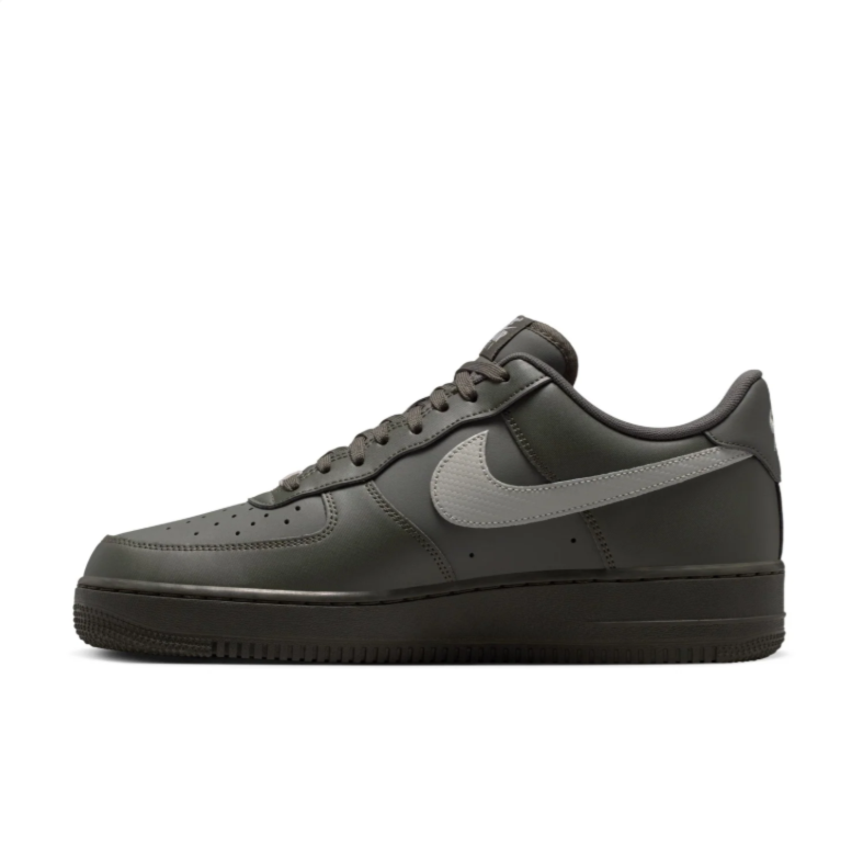 Nike Air Force 1 Low Sneakers - Dark Grey with Light Grey Swoosh