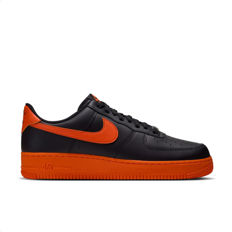 Nike Air Force 1 Low Sneakers - Black & Orange