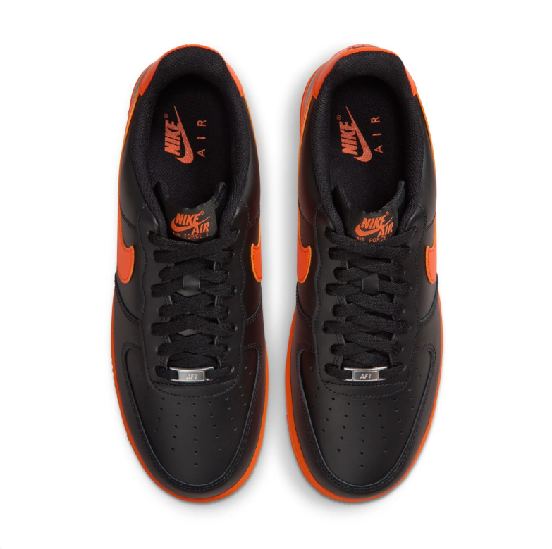 Nike Air Force 1 Low Sneakers - Black & Orange