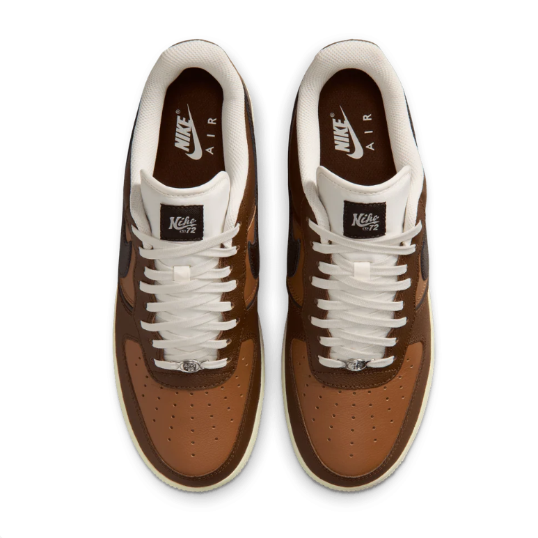 Nike Air Force 1 Low Sneakers - Brown & Tan with Cream Sole