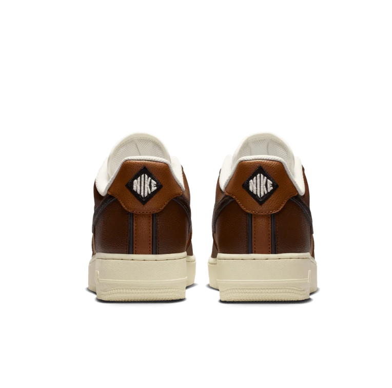 Nike Air Force 1 Low Sneakers - Brown & Tan with Cream Sole