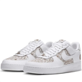 Nike Air Force 1 Low Sneakers - White with Ornamental Pattern
