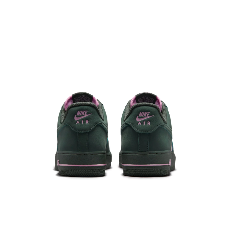 Nike Air Force 1 Low Sneakers - Dark Green & Pink