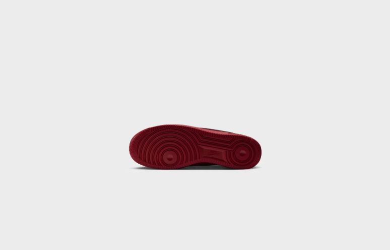 Nike Air Force 1 Low Sneakers - Red with Black Swoosh
