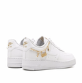 Nike Air Force 1 Low Sneakers - White with Gold-Tone Chain Charms