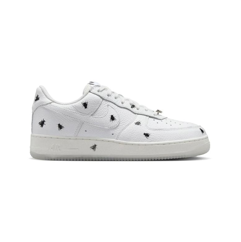 Nike Air Force 1 Low Sneakers - White with Black Insect Graphics