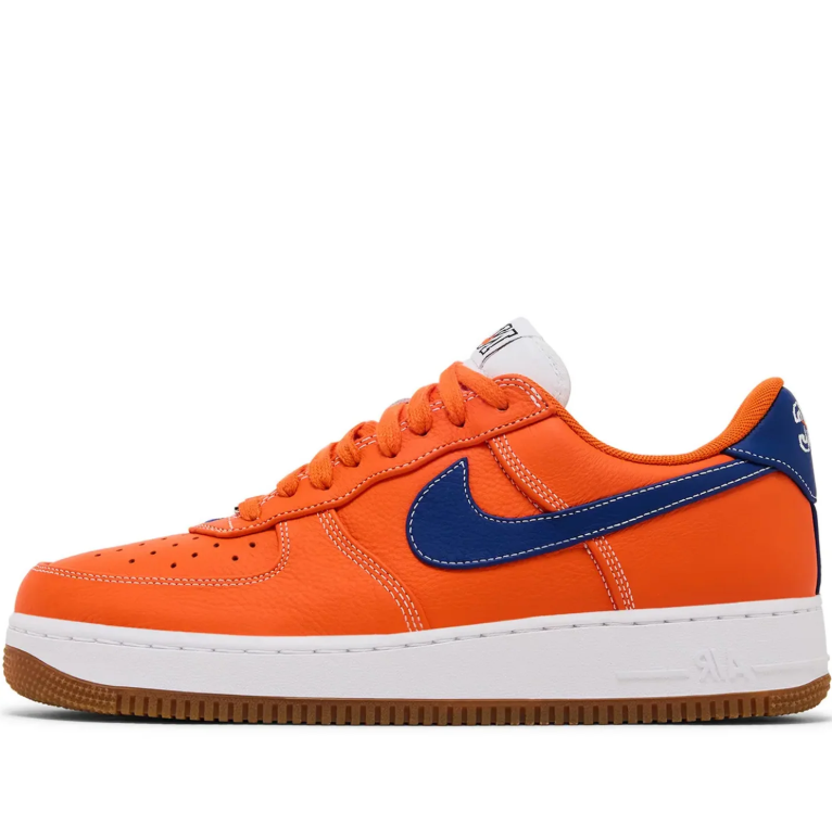 Nike Air Force 1 Low Sneakers - Orange & Navy with NYC Details