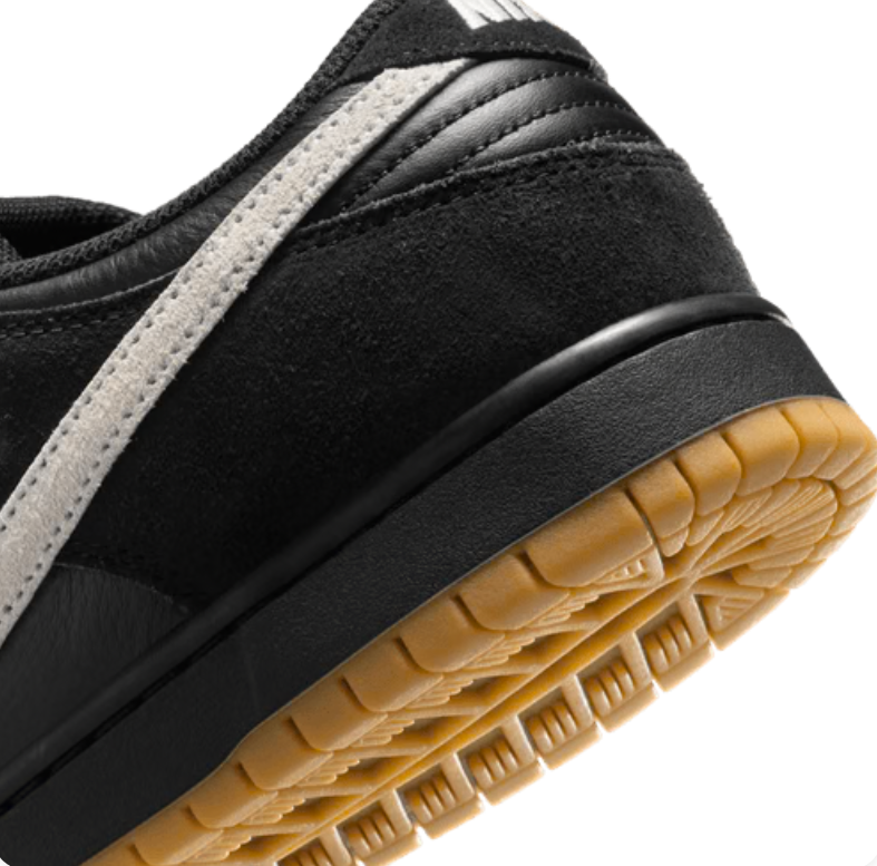 Nike SB Dunk Low Sneakers - Black & White with Gum Outsole