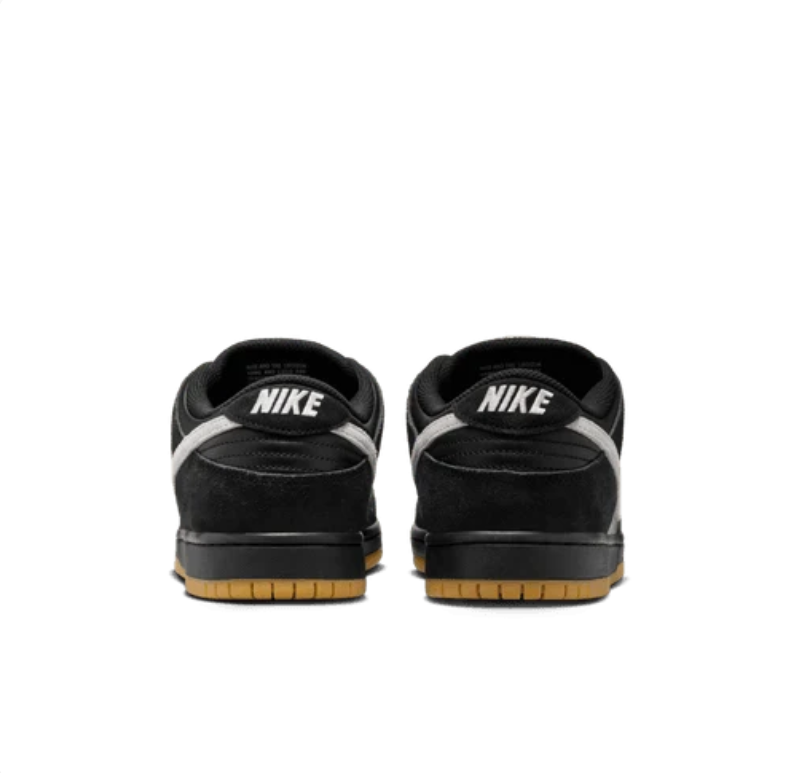 Nike SB Dunk Low Sneakers - Black & White with Gum Outsole