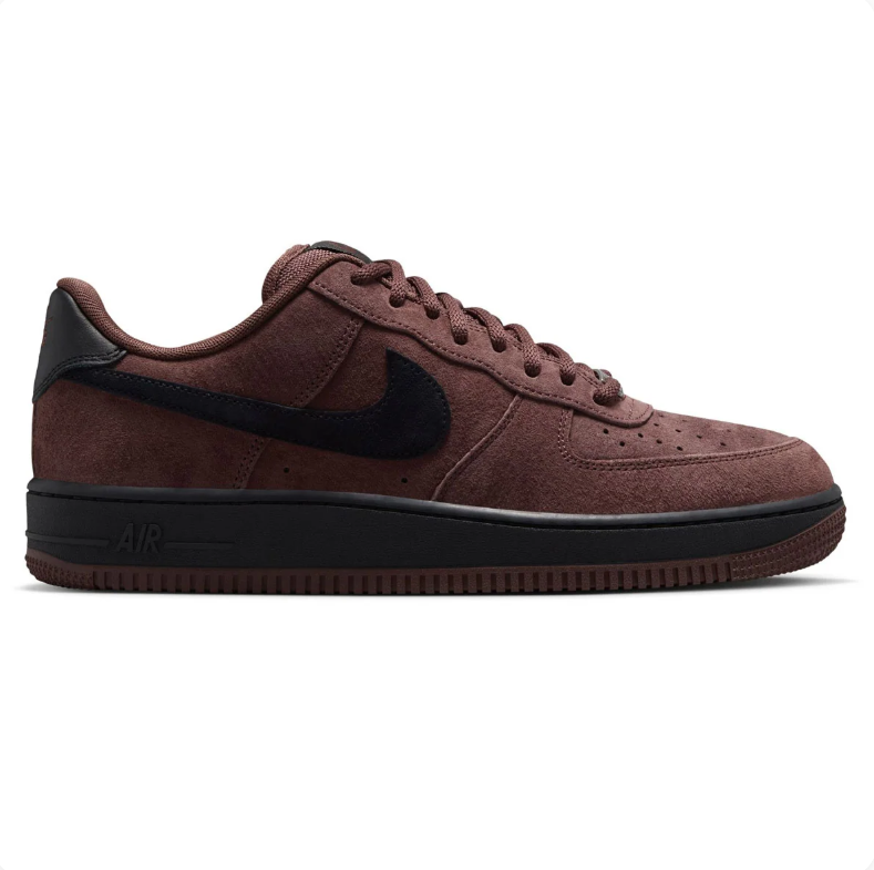 Nike Air Force 1 Low Sneakers - Dark Brown with Black Swoosh