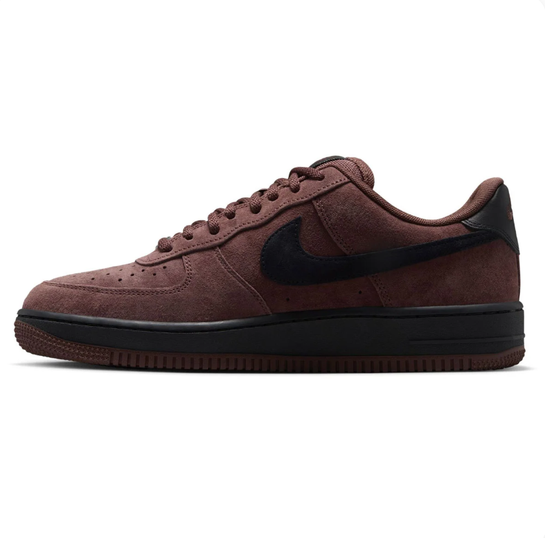 Nike Air Force 1 Low Sneakers - Dark Brown with Black Swoosh