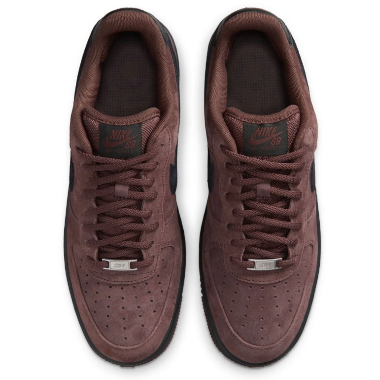 Nike Air Force 1 Low Sneakers - Dark Brown with Black Swoosh